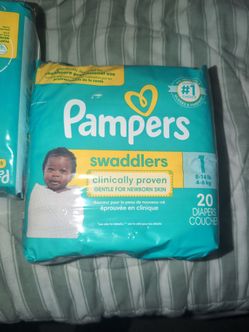 8 packs of Pampers Swaddlers Size 1 Diapers 20 Count