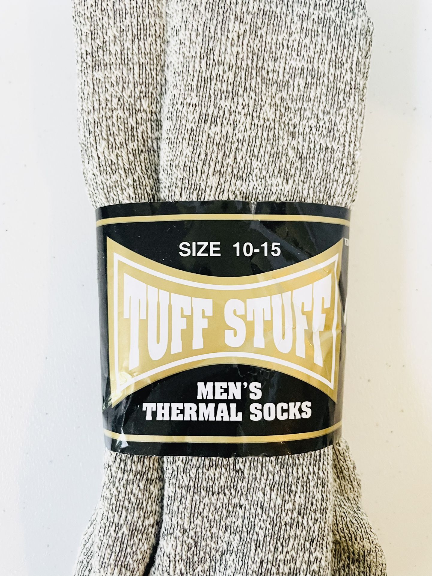 TUFF STUFF Men’s Thermal Socks, 1 Pair, Size 10-15, NWT