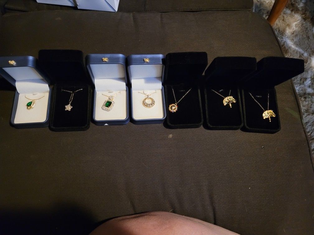 7 Gold Plated Neckalces