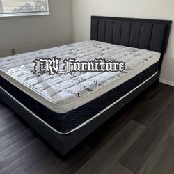 New Queen Bed Frame With Mattress 