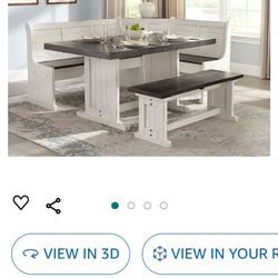Amazing Dining  Room Table, Breakfast NOOK SOLID WOOD With Storage