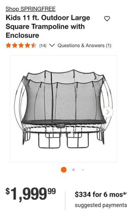 Springfree S113 Large Square 11' × 11' Trampoline