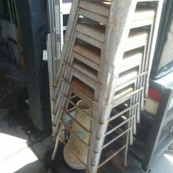6 Metal Bar Stools.  5 Small One Big.  100 For.all