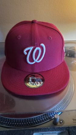 NEW ERA WASHINGTON NATIONALS BURGUNDY COLOR 7 1/4 WEST COAST WESTSIDE CALIFORNIA CALI STYLE BASEBALL HAT