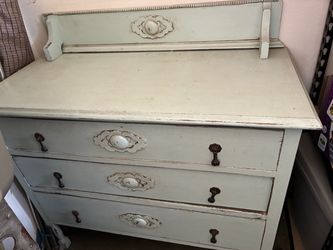 Antique Painted Wood Dresser