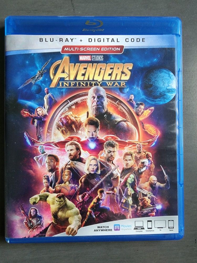 Avengers Infinity War Blu Ray (Digital Code Not Included)
