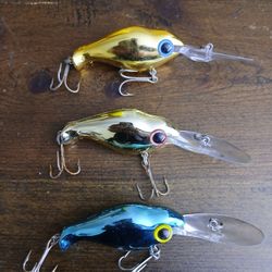 Vintage 3 Lot Of Hawg Boss Super Toad Fishing Lures Read Description 
