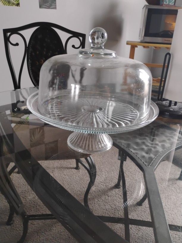 Glass Cake Stand With Lid