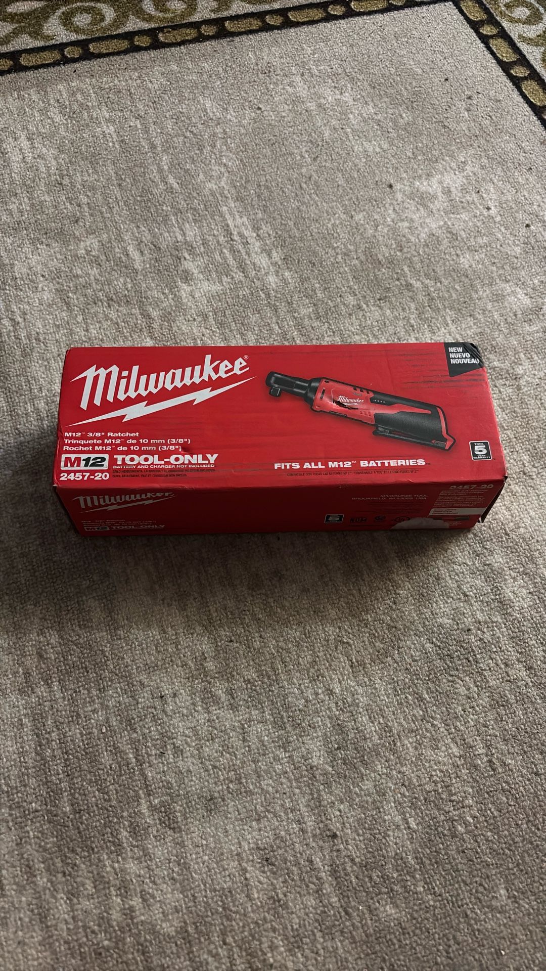 Milwaukee M12 3/8” Ratchet TOOL-ONLY 