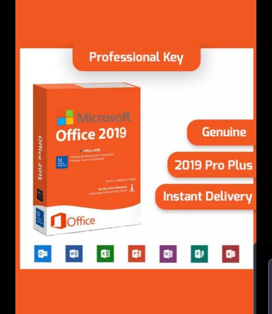 Microsoft offie 2019 lifetime key per PC