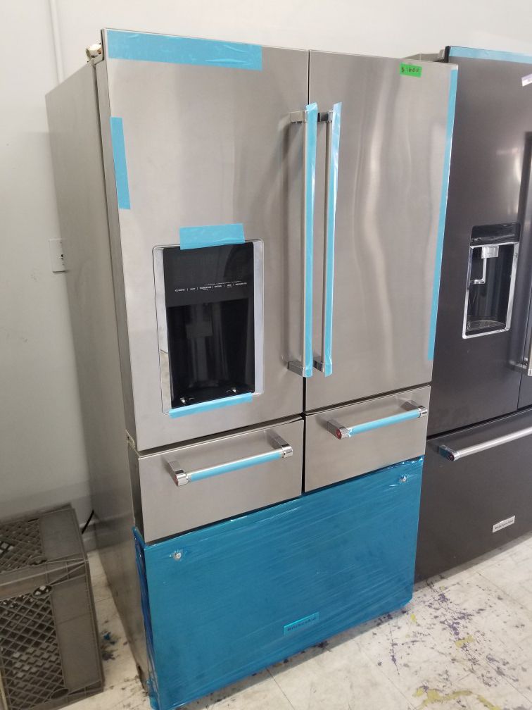 2017 Kitchen aid 5 doors stainless steel refrigerator