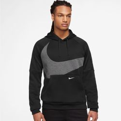 NEW Nike Therma-FIT Men's Large Pullover Fitness Hoodie - Black (DQ5401-010)