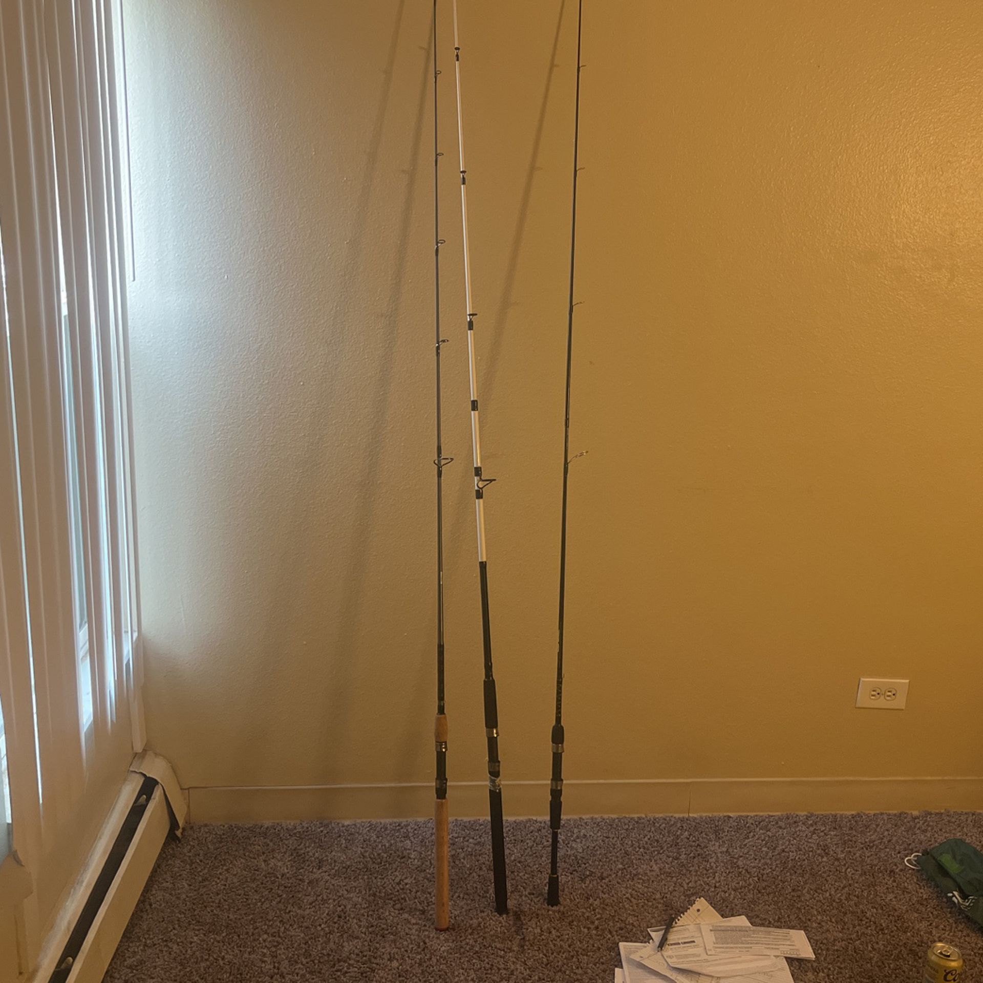 3 Fishing Rods  For Sale 
