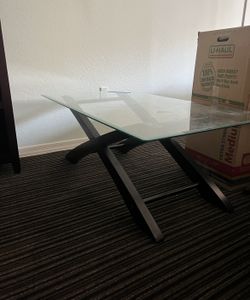 Glass Coffee And 2 End Tables