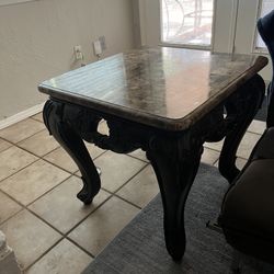 Two Marble End Tables