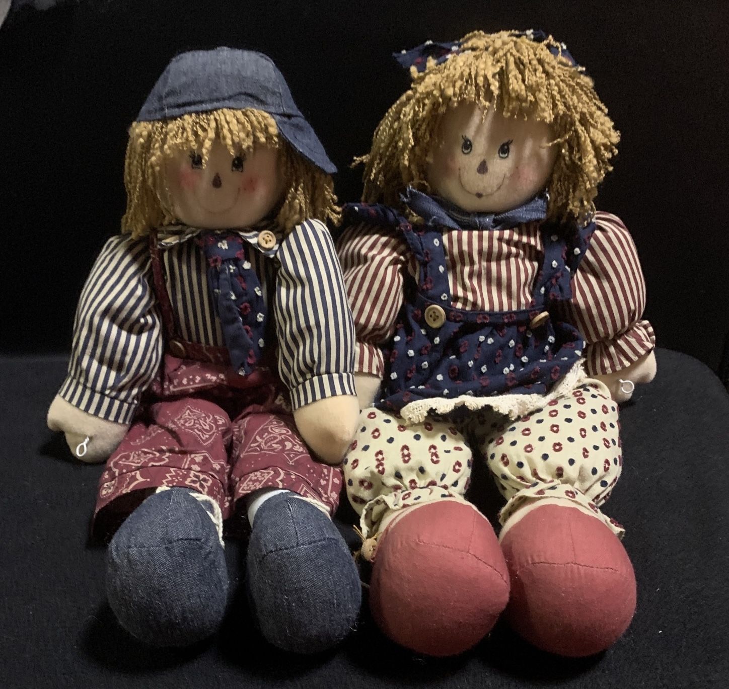 2004 Prima Creations 20” Shelf Sitter plush rag Dolls
