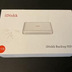 iDiskk MFi Certified 2TB External Hard Drive for iPhone, Android, iPad or MacBook