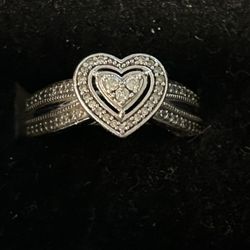 Sterling Silver Diamond Ring