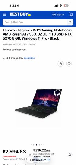Lenovo RTX 5070 With OLED Screen