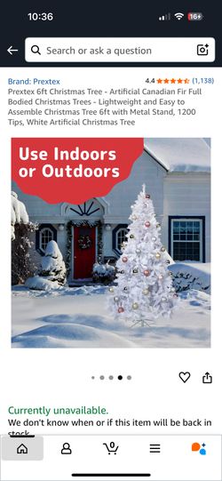 CHRISTMAS TREE REALISTIC 6 Ft. Brand New In Box 