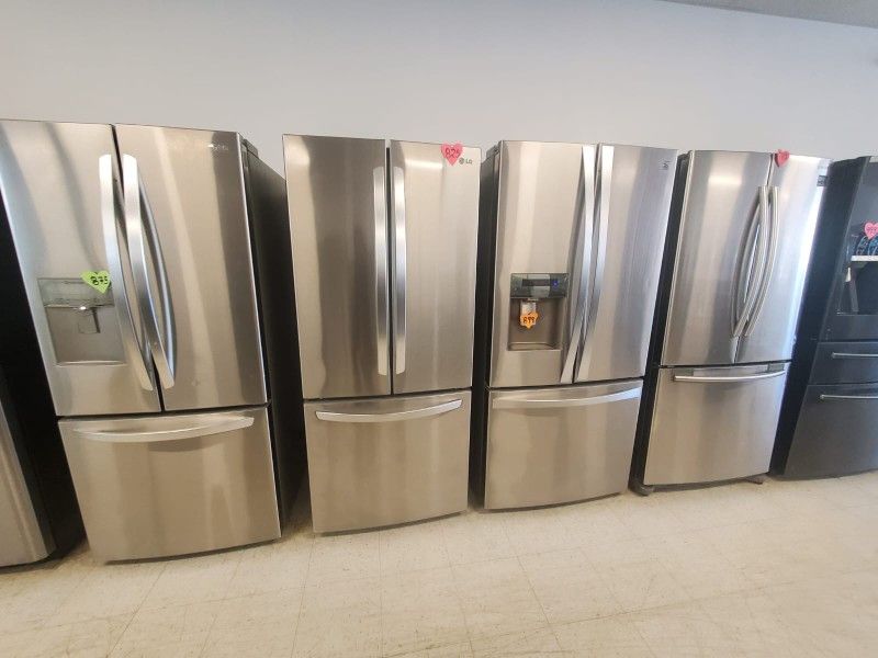 Stainless Steel French Door Refrigerator Used In Good Condition With 90days Warranty 