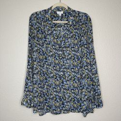 J. Jill Gorgeous Field Of Flowers Button Down Shirt