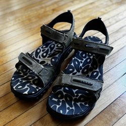 VTG Nike ACG Brown Leather Black Adjustable Strap Sandal Men's Sz. 11