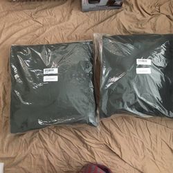 17x17 Charcoal Seat Cushion Square Cover And Pillow Pad  2 Pc Set