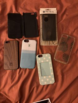 Set Of 8 New and Used iPhone 6 Or iPhone 7 Phone Cases 