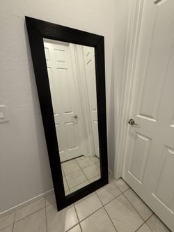Black Wooden Mirror