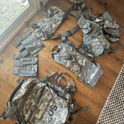 US Military Vest, Backpack, Hydration pack, And Accessories