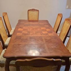 Solid Wood Rustic Dining Set