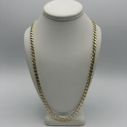 14kt Yellow Gold Solid Curb Link Chain 25”