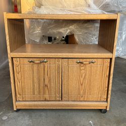 Wooden Cabinet on Wheels