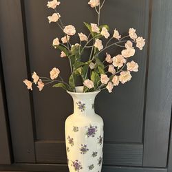 Vintage Lefton China Hand Painted Floral Porcelain Bud Vase