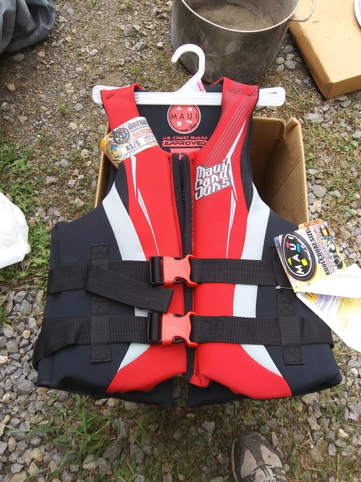 Extra small or small life jacket