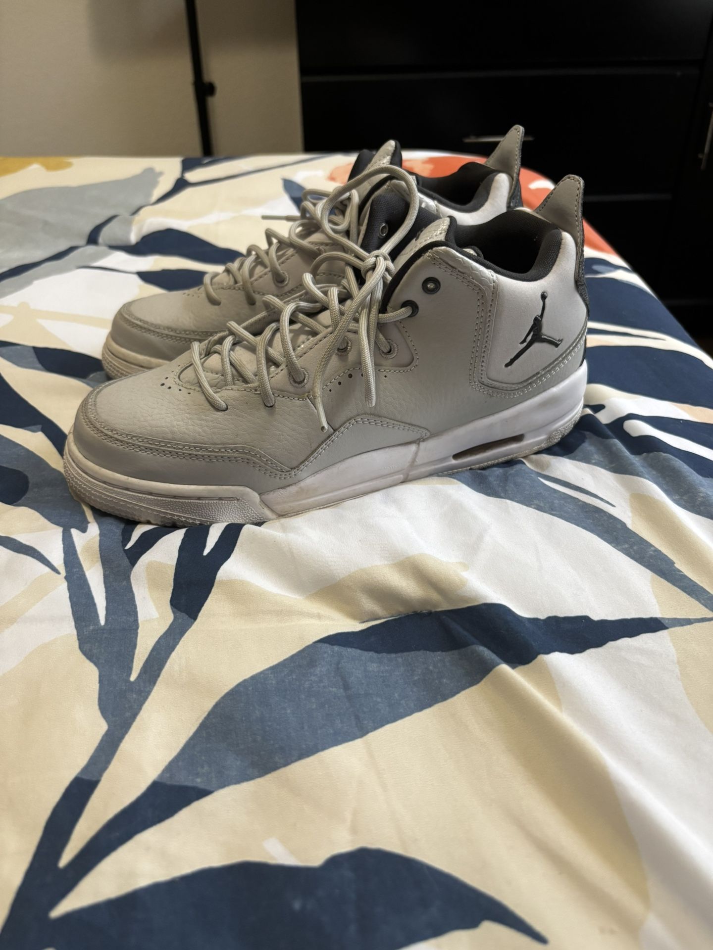 Size 7Y Jordans Grey