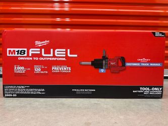 Milwaukee M18 FUEL 18V Lithium-Ion Brushless Cordless 1 in. Impact Wrench Extended Reach D-Handle