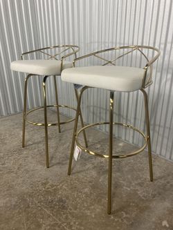 Charlotte Glam 31" Barstools – Set of 2 ✨