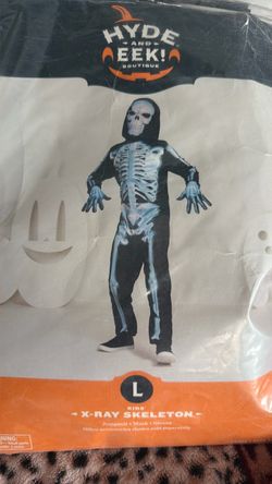 Hyde and eek Kids X-Ray Skeleton Halloween Costume ā large