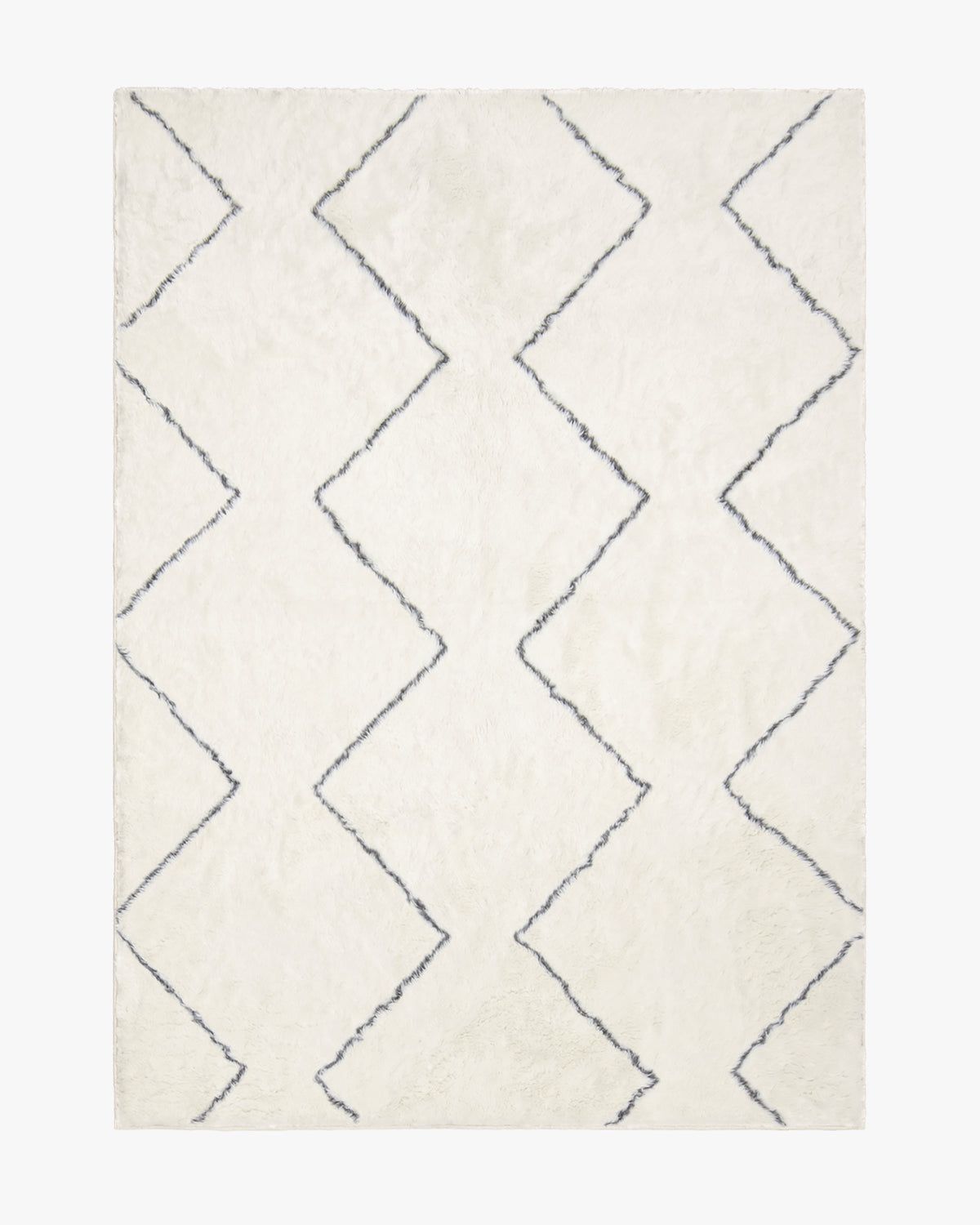 Ruggable Moroccan Black And White Zig Zag Rug
