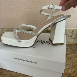 White Heels - Size 9
