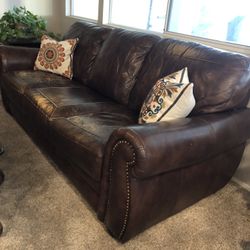 Real leather sofa