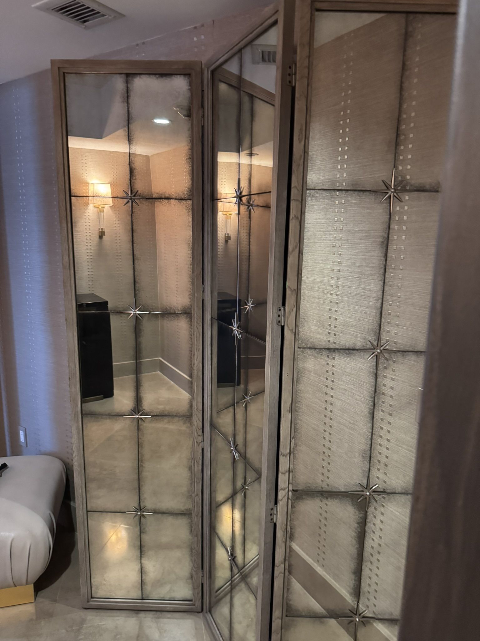 Beautiful Custom Bernhardt Mirror Screen Divider - 60” W x 86” H. - Excellent Condition - Originally $1995.