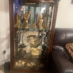 Elegant  Lighted Curio Cabinet 