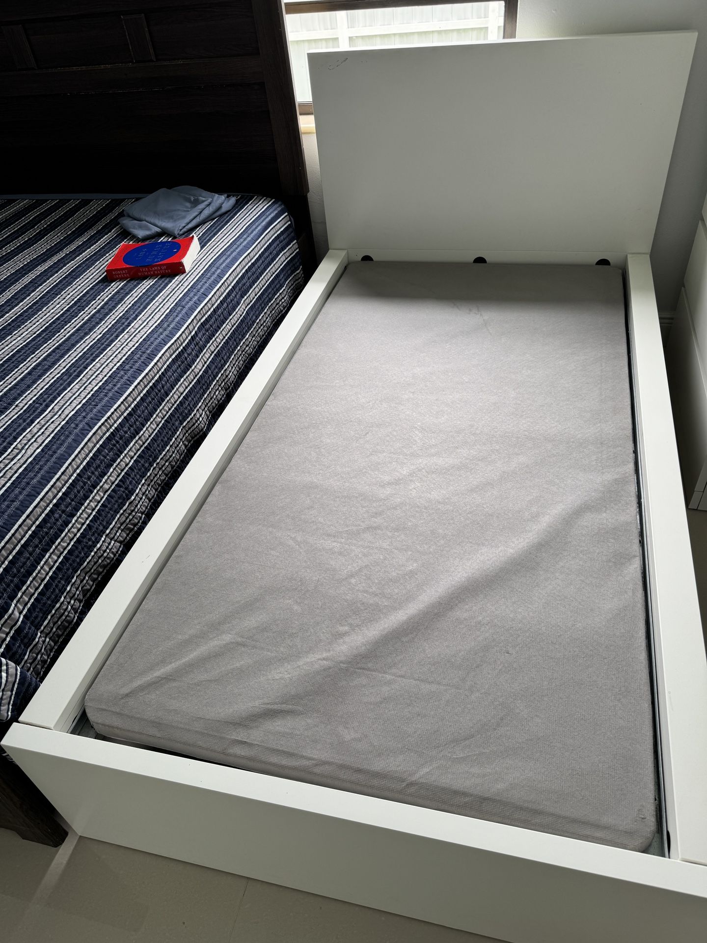 Twin Ikea Bed with box no mattress $65