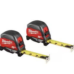 Milwaukee 25 ft. Compact Magnetic Tape Measure (2-Pack)