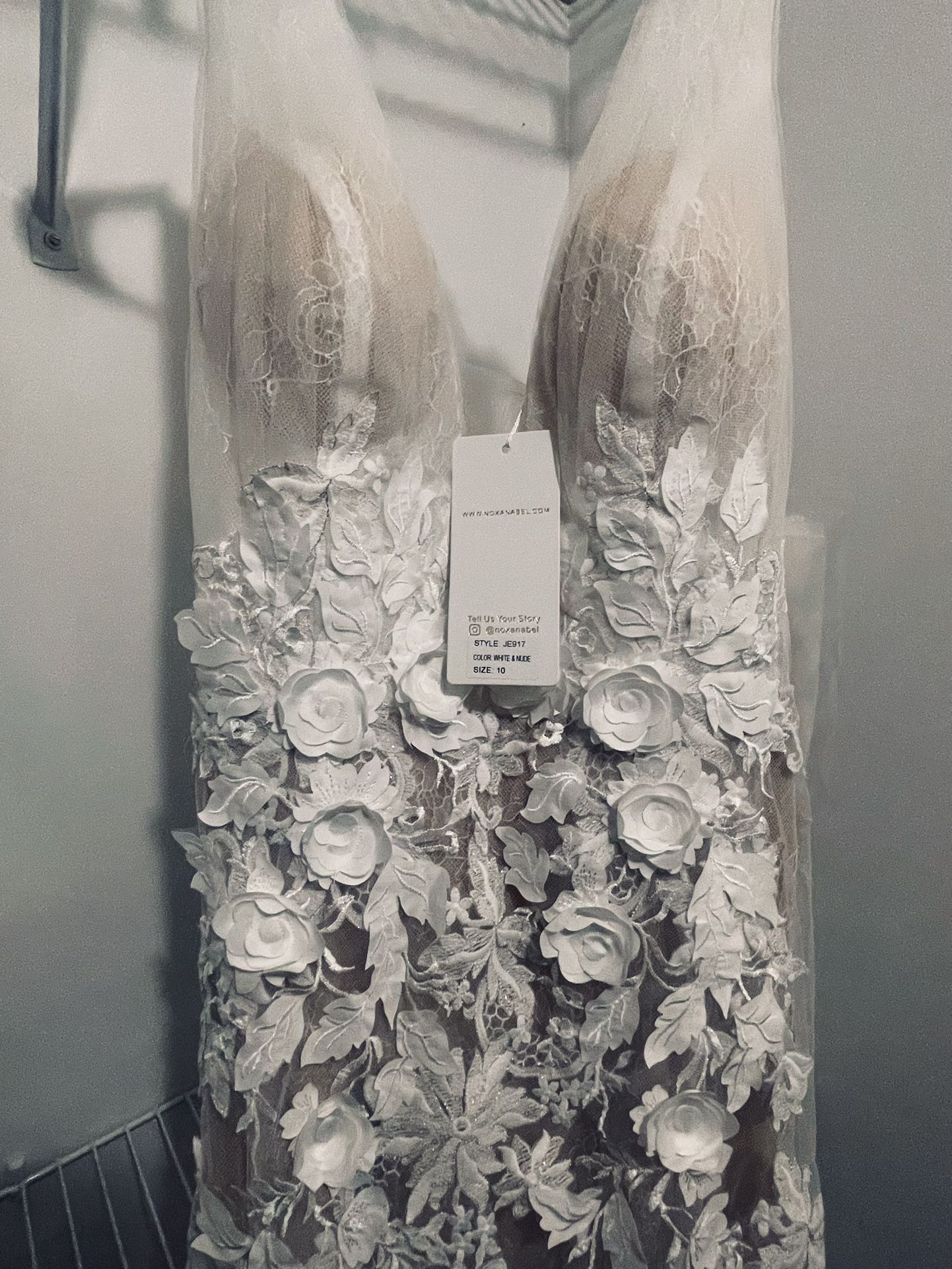 Brand New Nox Anabel Wedding Dress – Size 10 – White/Nude – Tags On