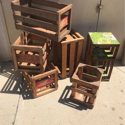 Decorative Vintage Wood Crates