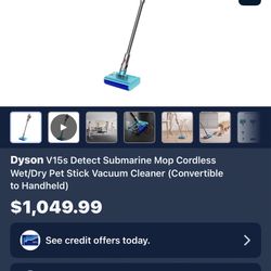 Dyson V15 Mop/vac